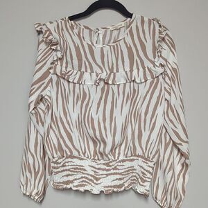 moa & moa Zebra Long Sleeve Blouse